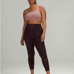 NWT Lululemon Align High-Rise Pant with Pockets 25"
Diamond Dye Cassis Black Sz2